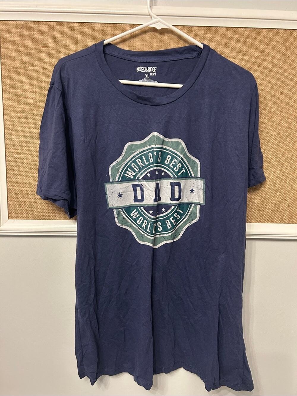 Mission Ridge Navy 'World's Best Dad' Short Sleeve Graphic Tee